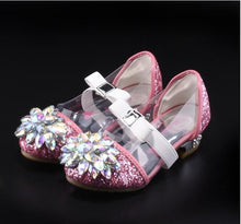 Load image into Gallery viewer, Fashion Cinderella Crystal Bright Diamond Shoes Girl Princess Single Shoes Girl Performance High Heels Shoes
