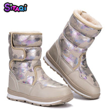 Load image into Gallery viewer, Girls shoes Pink Boots 2019 new style Kids snow boot winter warm fur antiskid outsole plus size 27 to 41 boots free shipping hot