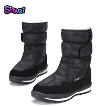 Load image into Gallery viewer, Girls shoes Pink Boots 2019 new style Kids snow boot winter warm fur antiskid outsole plus size 27 to 41 boots free shipping hot