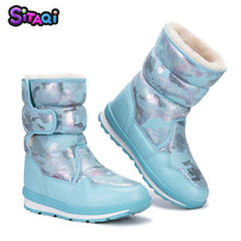 Load image into Gallery viewer, Girls shoes Pink Boots 2019 new style Kids snow boot winter warm fur antiskid outsole plus size 27 to 41 boots free shipping hot
