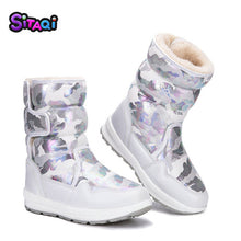 Load image into Gallery viewer, Girls shoes Pink Boots 2019 new style Kids snow boot winter warm fur antiskid outsole plus size 27 to 41 boots free shipping hot